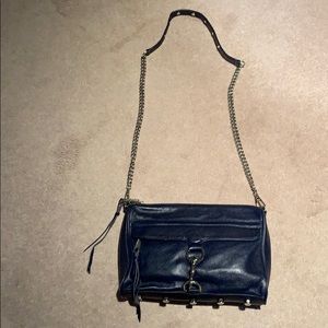 Rebecca Minkoff pocketbook - Navy with Silver